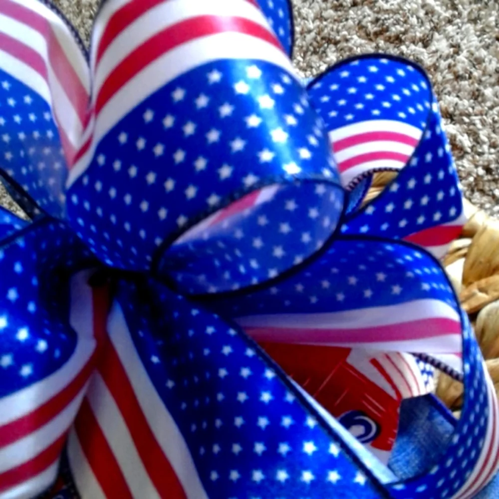 Hand Crafted Patriotic Independence Day Bow Americana Themed FINAL SALE ITEM